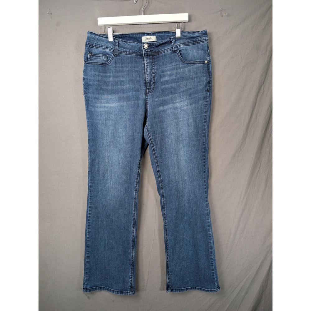 Angels Forever Young Curvy Bootcut Jeans Blue Denim Plus Size 18W